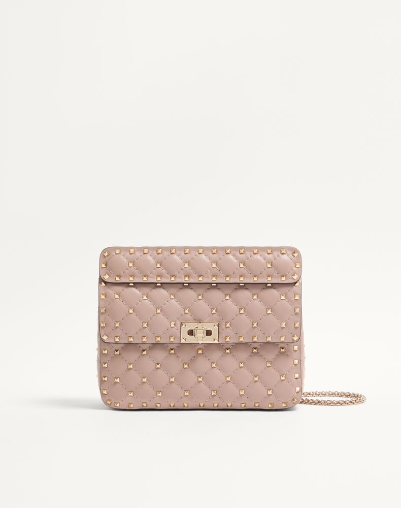 Valentino Garavani Women's Poudre Medium Nappa Rockstud Spike Bag Woman Uni