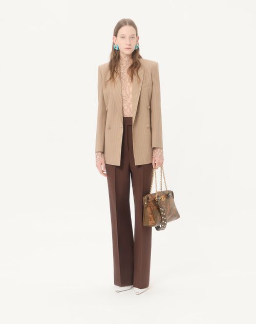 Valentino - British Mohair Trousers - Brown - Woman - Trousers And Shorts
