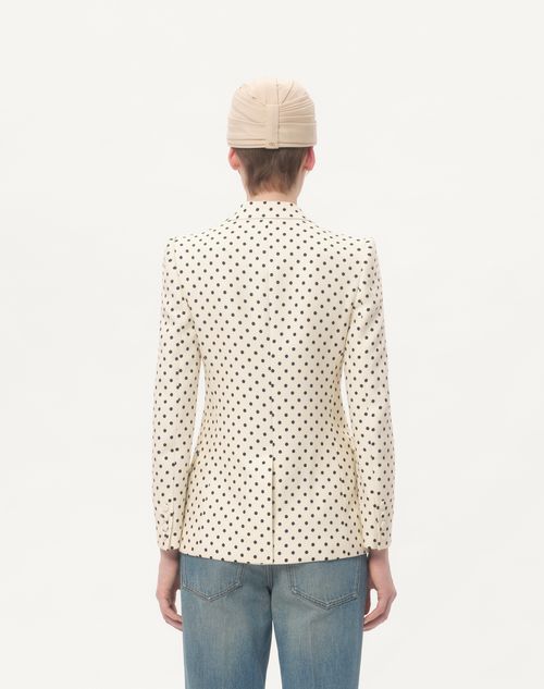 Valentino - Supergran Plusdepois Print Jacket - Birch/black - Woman - Jackets And Blazers