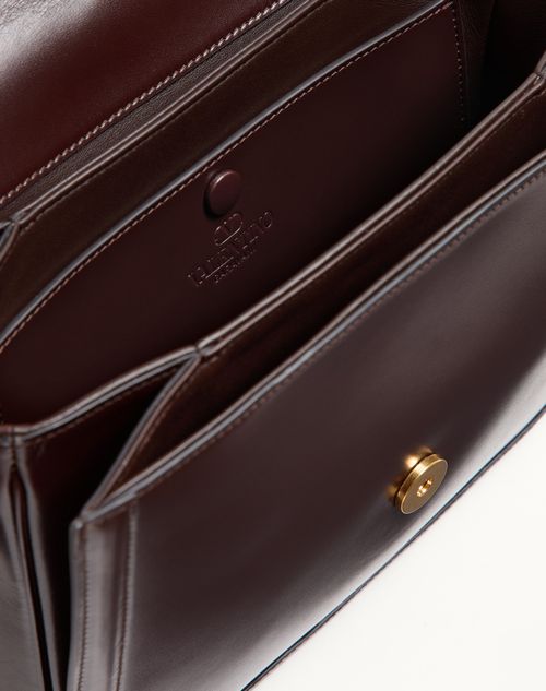 Valentino Garavani - Valentino Garavani 9to5 Smooth Calfskin Shoulder Bag - Oak Brown - Woman - Shoulder Bags