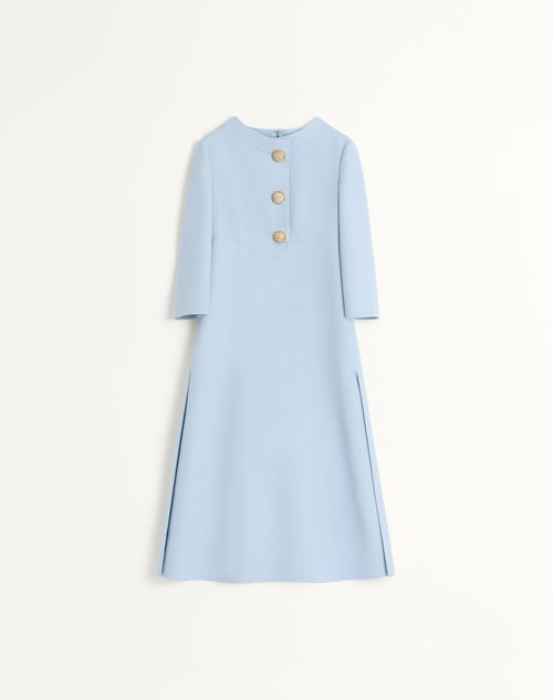 Valentino - Crepe Couture Midi Dress - Pastel Gray - Woman - Dresses