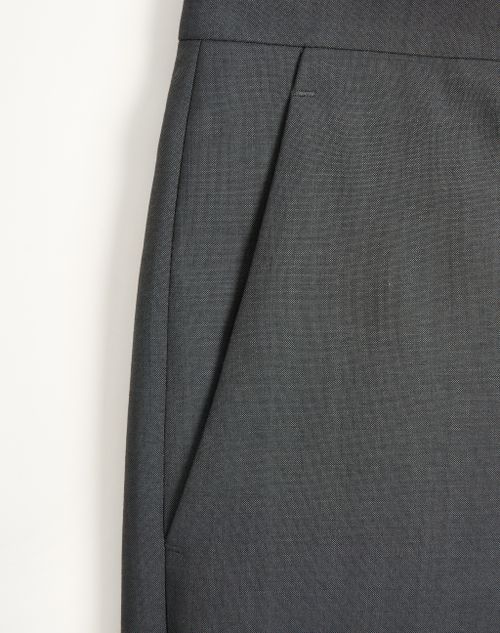 Valentino - Valentino Wool Trousers - Dark Grey - Man - Trousers And Shorts