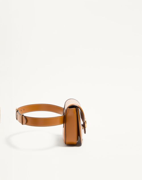 Valentino Garavani - Valentino Garavani 9to5 Canvas Belt Bag - Natural/tobacco - Woman - Belt Bags