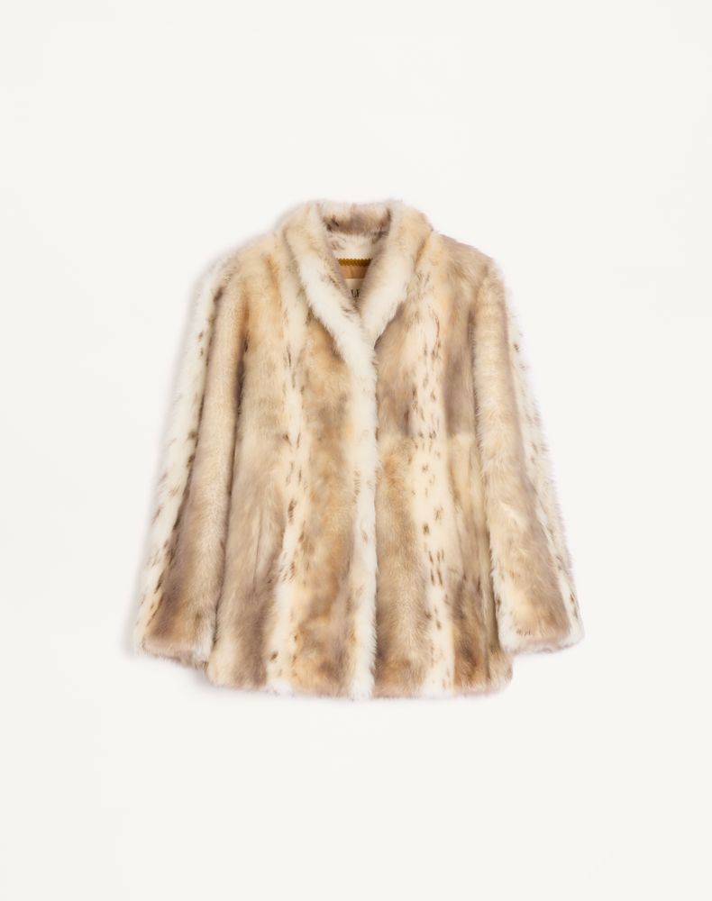Valentino Women's Ivory Shearling Coat Woman 46
