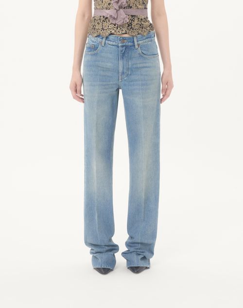 Valentino - Denim Trousers - Denim - Woman - Denim