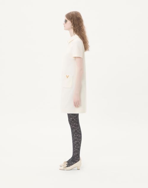 Valentino - Crepe Couture Short Dress - Ivory - Woman - Dresses