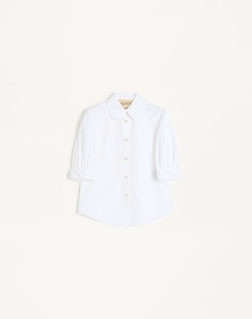 Valentino Cotton Popeline Shirt Woman White 42
