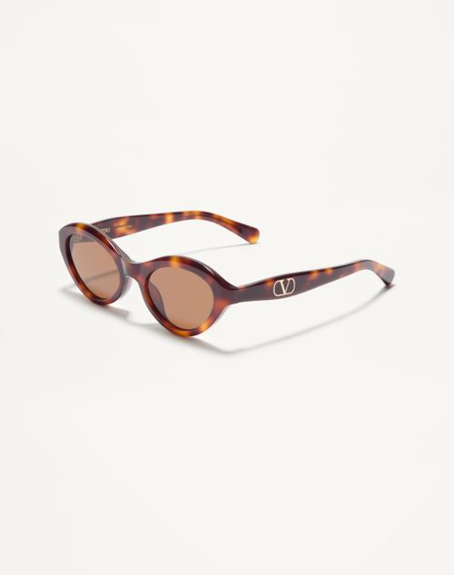 Valentino - Cat-eye Acetate Eyewear - Havana/brown - Woman - Eyewear