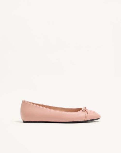 Valentino Garavani - Vlogo Signature Ballerina In Nappa 05mm - Phard - Woman - Ballerinas