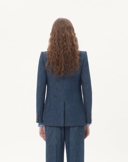Valentino - Chambray Denim Jacket - Blue - Woman - Denim