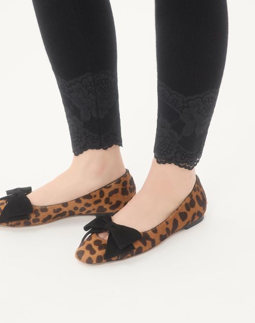 Valentino Garavani - Bowow Ballerina In Pony-effect Calfskin - Animal Print - Woman - Ballerinas