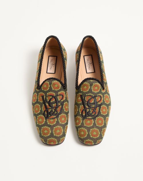 Valentino Garavani - Les Alcôvettes Loafer In Jacquard Fabric - Multicolor - Man - Loafers And Driver