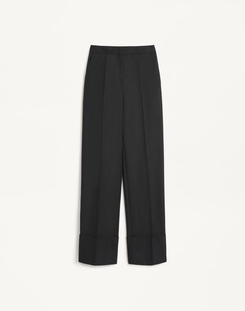 Valentino Virgin Wool Trousers Woman Black 40