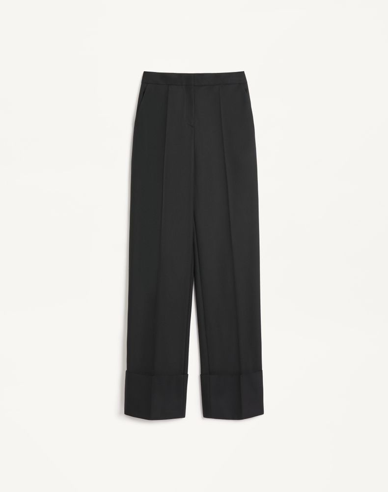 Valentino Hose Aus Schurwolle Frau 40 Schwarz