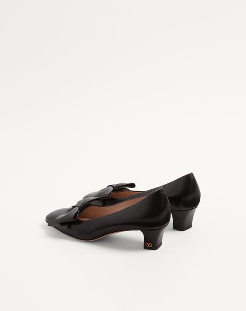 Valentino Garavani - Zapato Bowow De Cabritilla Con Tacón De 45 mm - Negro - Mujer - Salones