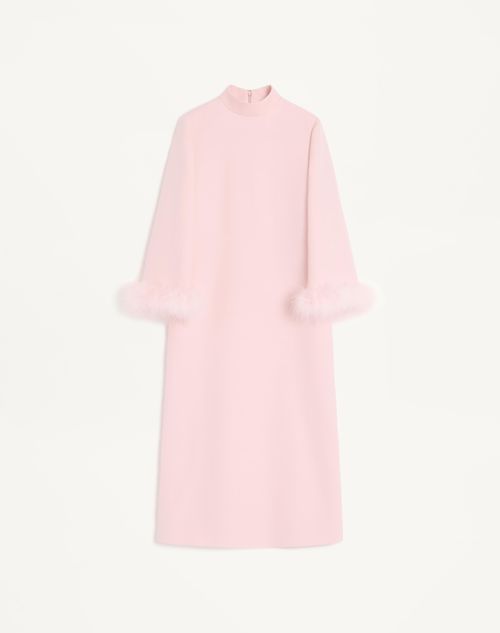 Valentino - Crepe Couture Dress With Feathers - Rose - Woman - Dresses
