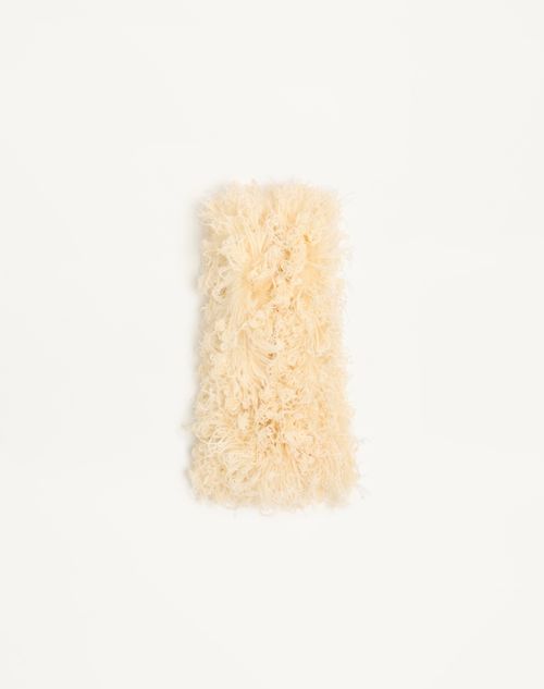 Valentino Garavani - Valentino Feathers Scarf With Ostrich And Turkey Feathers - Cream - Woman - Soft Accessories