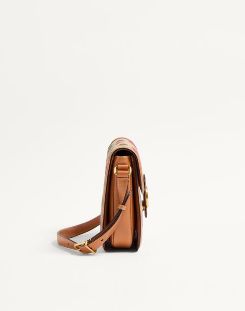 Valentino Garavani - Valentino Garavani 9to5 Shoulder Bag In Jacquard Raffia With Cherryfic Motif - Natural/red - Woman - Shoulder Bags