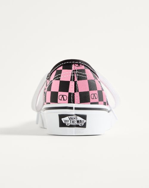 Valentino Garavani - Valentino Garavani And Vans Low-top Trainer In Fabric With Vlogo Checkerboard Print - Pink Orchid/black - Woman - Sneakers