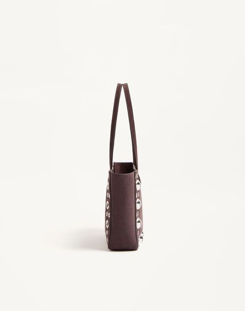 Valentino Garavani - Valentino Garavani Nellcôte Mini Suede Shopping Bag - Brown - Woman - Totes