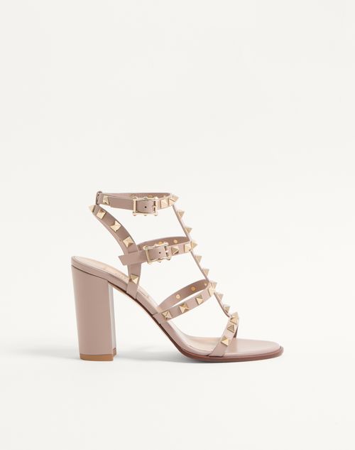 Valentino Garavani - Rockstud Ankle Strap Sandal 90 Mm - Poudre - Woman - Sandals