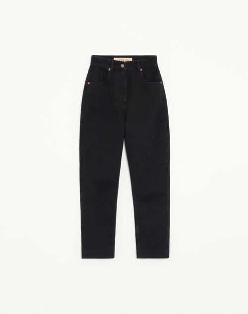 Valentino - Pantaloni In Denim - Nero - Donna - Denim