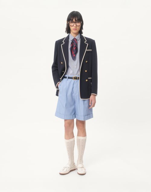 Valentino - Cuffed Denim Bermuda Shorts - Denim - Man - Denim