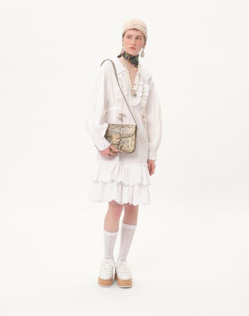 Valentino - Embroidered Cotton And Linen Dress - White - Woman - Dresses