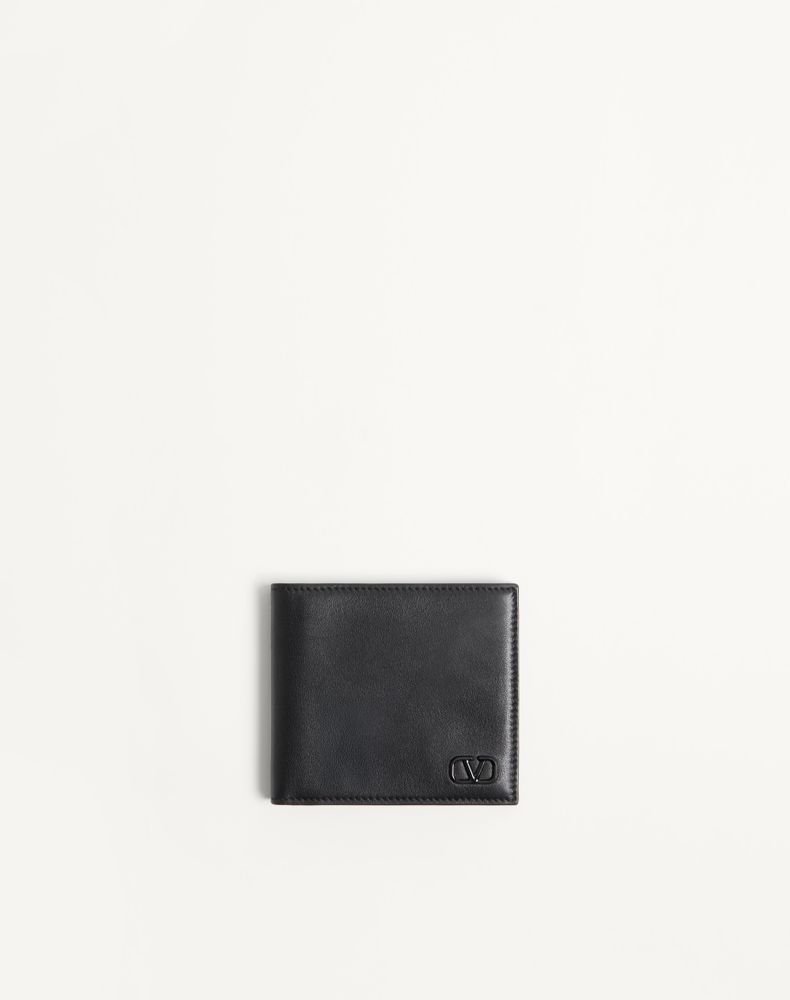 Valentino Garavani Men's Black Vlogo Signature Wallet Man Uni