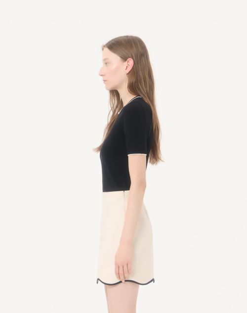 Valentino - Wool Jumper - Black/ivory - Woman - Knitwear