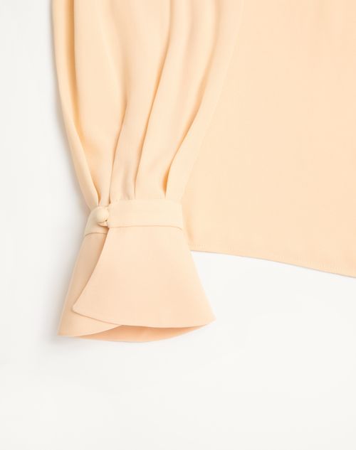 Valentino - Georgette Top - Birch - Woman - Shirts And Tops