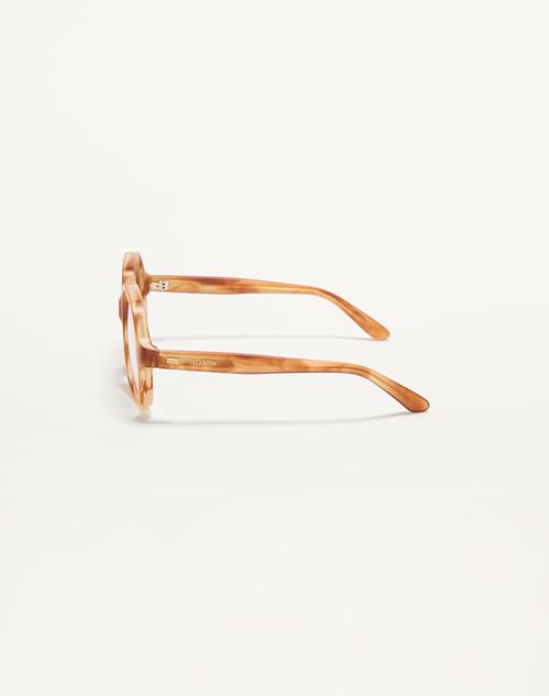 Valentino - Funky 70s Flavour Glasses In Acetate - Havana Beige - Unisex - Eyewear