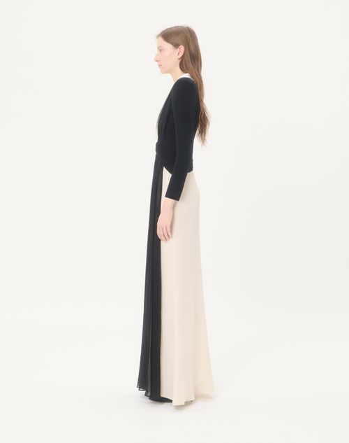 Valentino - Cady Couture Gown - Black/vanilla - Woman - Gowns