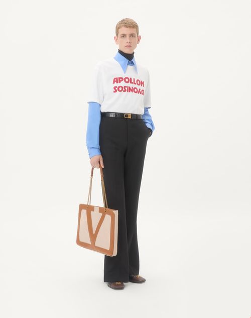 Valentino - Valentino Cotton T-shirt With Apollon/dyonisos Print - White/red - Man - Tshirts And Sweatshirts