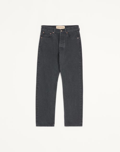 Valentino - Valentino Denim Trousers - Black - Man - Denim