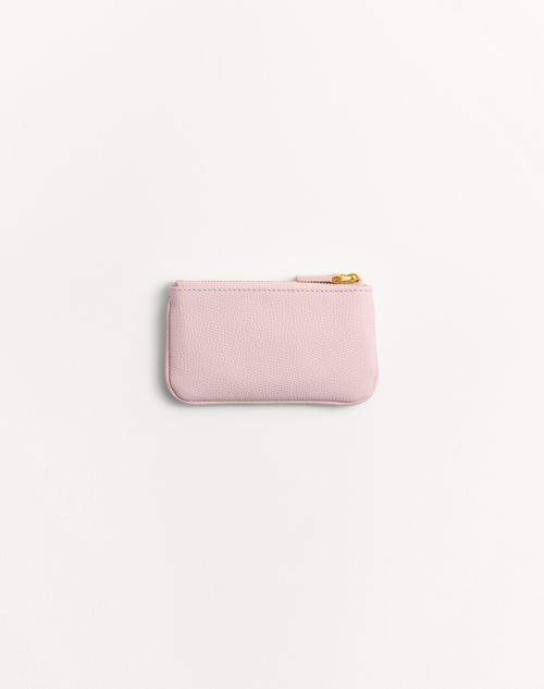 Valentino Garavani - Vlogo Signature Grainy Calfskin Key Ring - Rose Quartz - Woman - Bag Charms And Keyrings