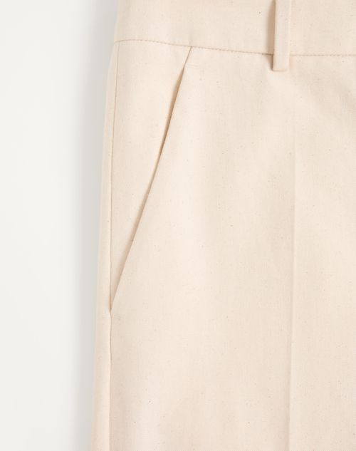 Valentino - Cuffed Cotton Canvas Pants - Shell - Man - Pants And Shorts
