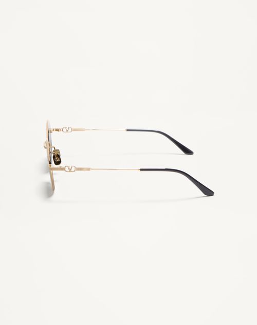 Valentino - Round Metal Frame - Gold/silver - Unisex - Eyewear
