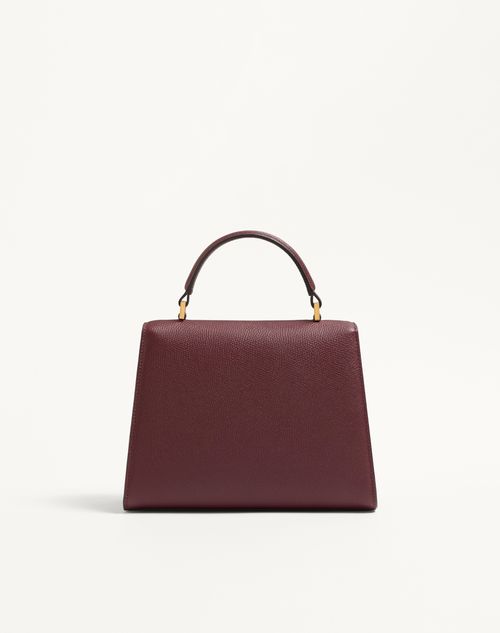 Valentino Garavani - Valentino Garavani Vsling Small Handbag In Grainy Calfskin With Jewel Logo - Rosewood - Woman - Top Handle Bags