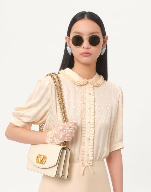 Valentino - Crepe Couture Short Dress - Birch - Woman - Dresses