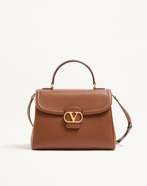 Valentino Garavani 9to5 Smooth Calfskin Handbag Woman Tobacco Uni In Brown