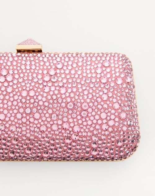 Valentino Garavani - Carry Secrets Rhinestone Minaudiere - Light Pink - Woman - Clutches