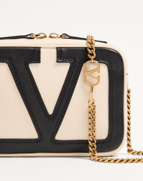 Valentino Garavani - Valentino Garavani Viva Superstar Nappa Leather Belt Bag - Butter/black - Woman - Belt Bags