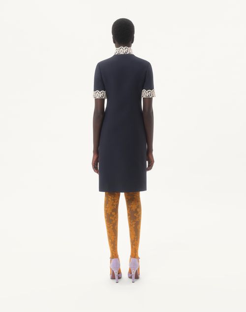 Valentino - Vestido Midi De Crepe Couture - Añil/abedul - Mujer - Vestidos