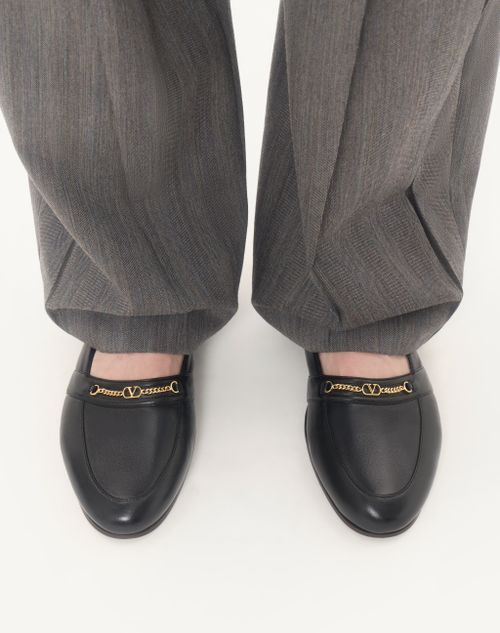 Valentino Garavani - Étudiant Nappa Leather Loafer - Black - Man - Loafers And Drivers