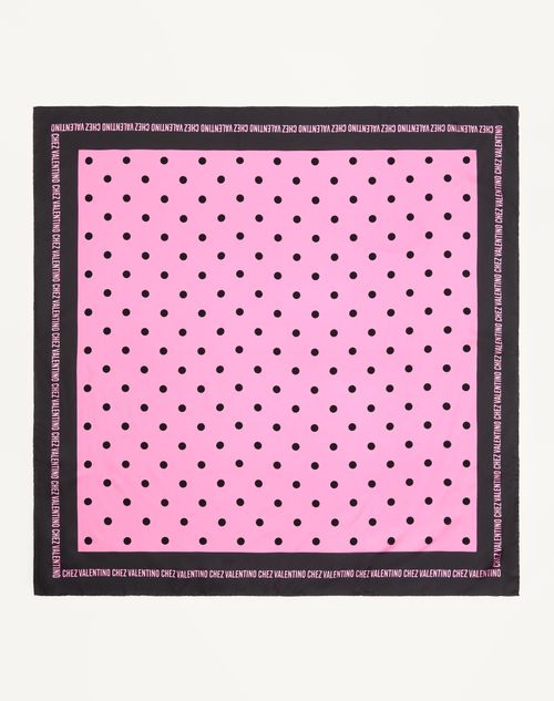 Valentino Garavani - Chez Valentino Silk Scarf - Black/fuchsia - Woman - Soft Accessories
