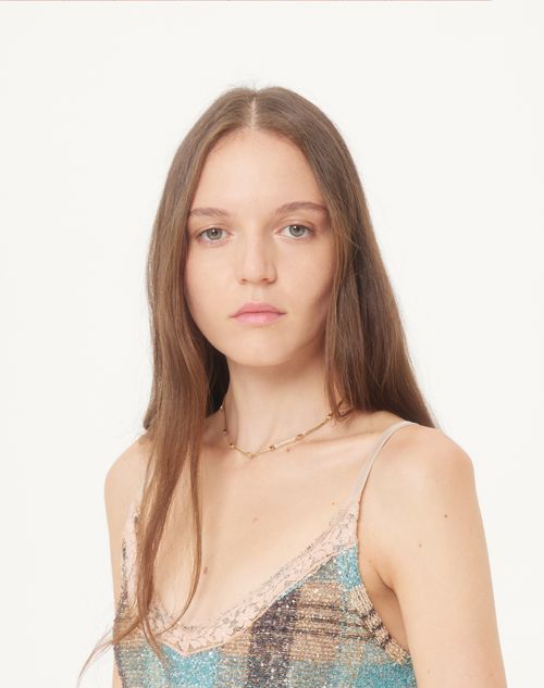 Valentino Garavani - Valentino Rockstud Metal Necklace - Platinum - Woman - Jewelry