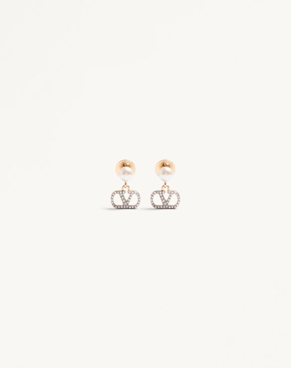 Vロゴ シグネチャー メタル X パール X スワロフスキー® クリスタル