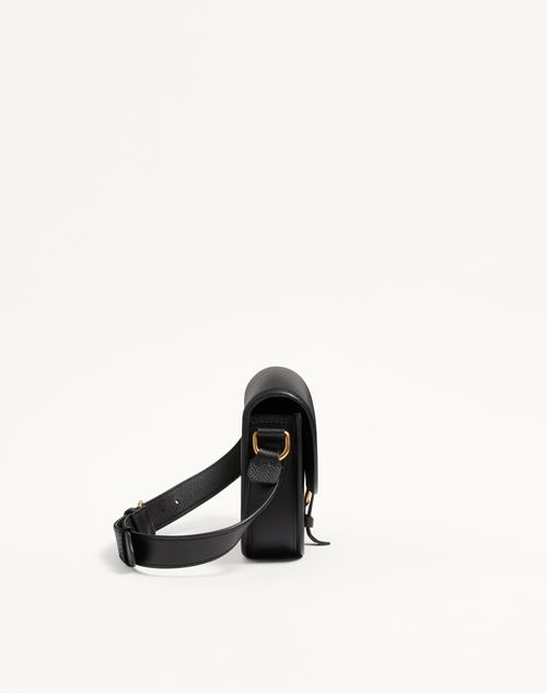 Valentino Garavani - Valentino Garavani Antibes Small Shoulder Bag In Calfskin - Black - Man - Shoulder Bags