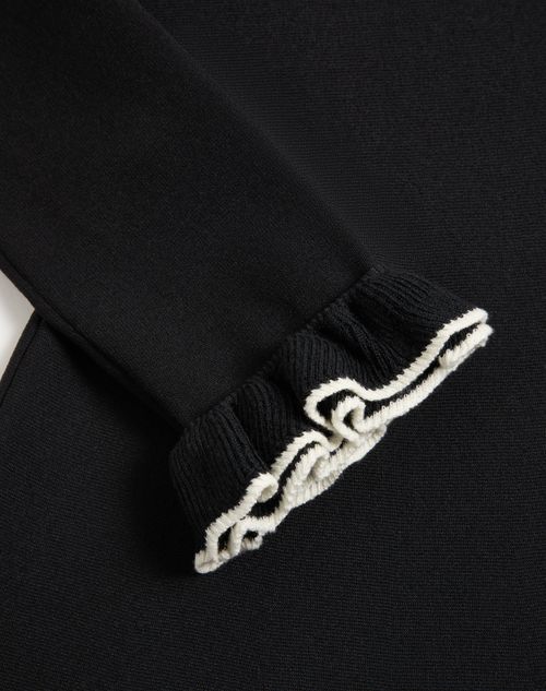 Valentino - Knitted Dress - Black/ivory - Woman - Dresses
